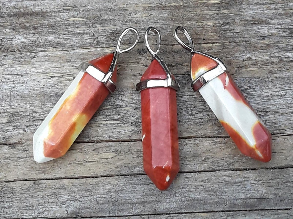 Edelsteen Mookaïet - pendel - healing punt hanger